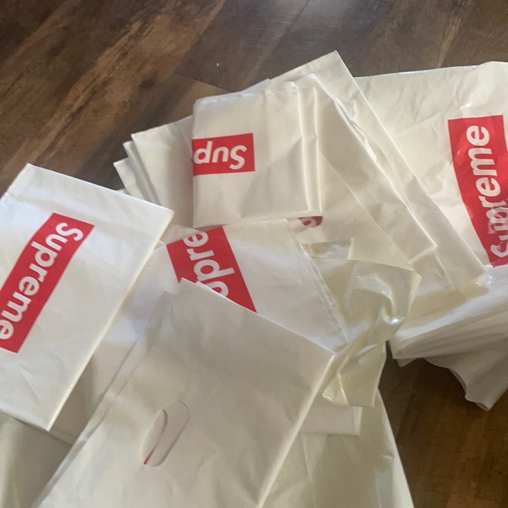 Huge Lot of Supreme plastic shopping bags
